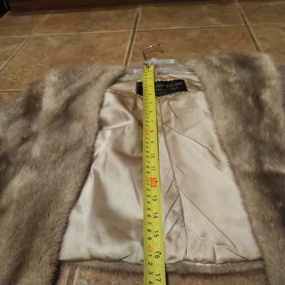 Joseph Glass Furriers Women's Stole Fur Wrap Classic Brown Rustic Shawl - Picture 12 of 16